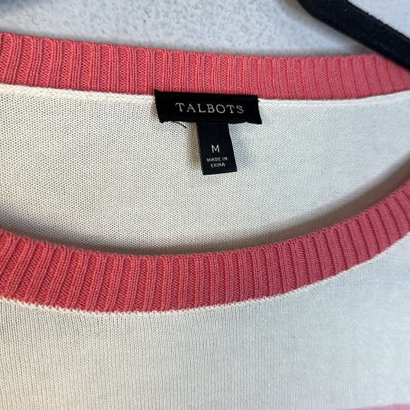 Talbots Multicolored Striped Boat Neck Long Sleeve Sweater M - Picture 2 of 6